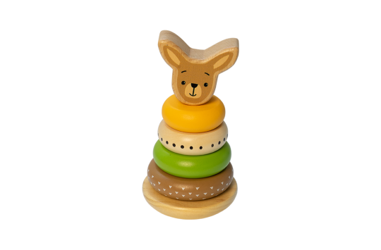 Wooden Kangaroo Stacking Toy