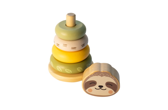 Wooden Sloth Stacking Toy