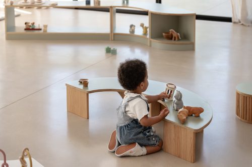 Half Circle Baby Table Sage