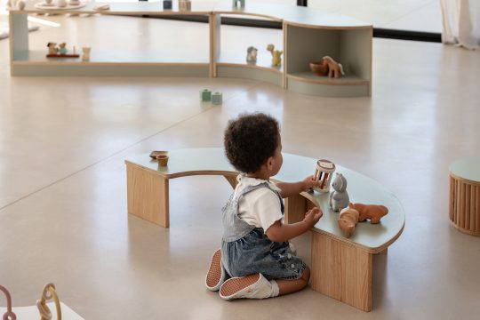 Half Circle Baby Table Sage