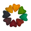 Rainbow Wooden Hearts