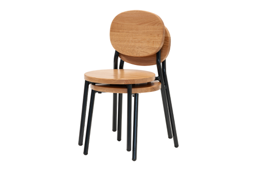 Ottie Stackable Chair Charcoal