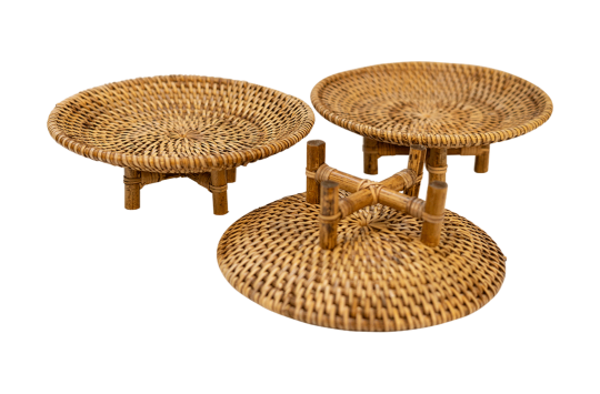 Rattan Risers 3pc