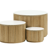 Nesting Fluted Tables White