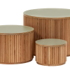 Fluted Nesting Tables Sage