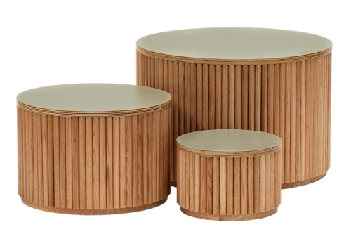 Fluted Nesting Tables Sage