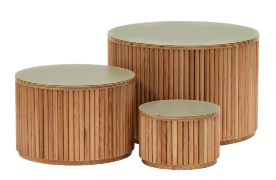 Fluted Nesting Tables Sage