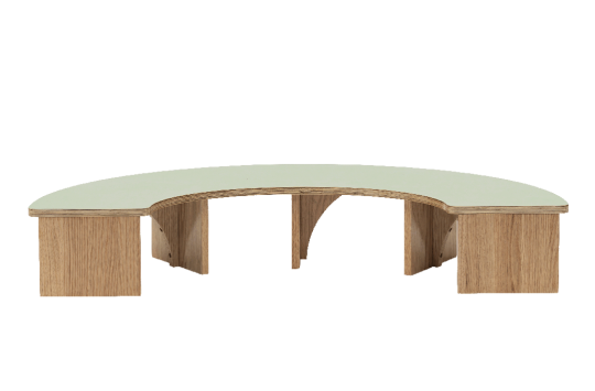Half Circle Baby Table Sage