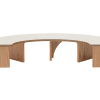 Half Circle Baby Table White