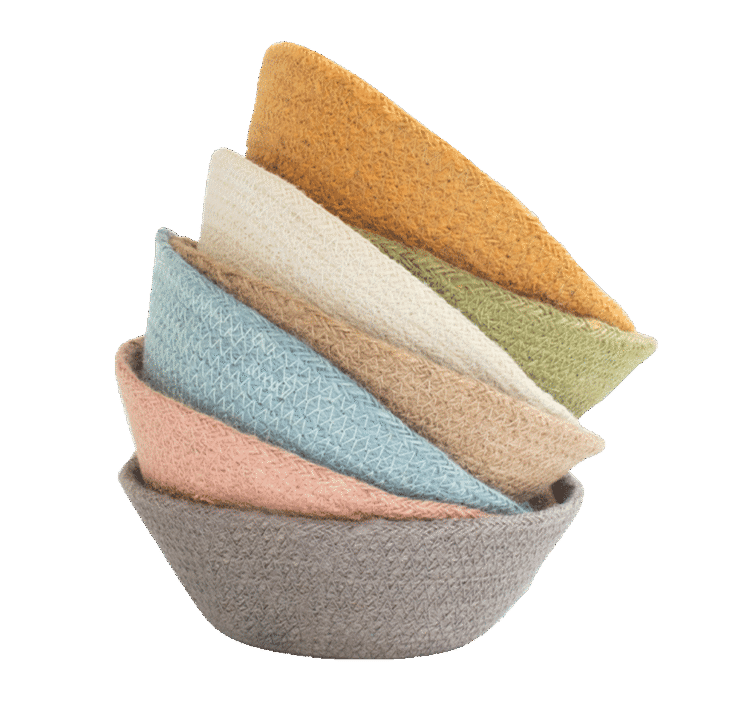 Angled Jute Bowl 7pc