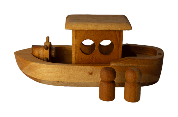 Wooden Peg Doll Tug Boat