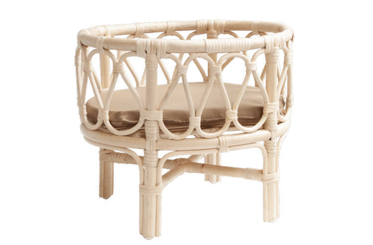 Rattan Children's Doll Crib