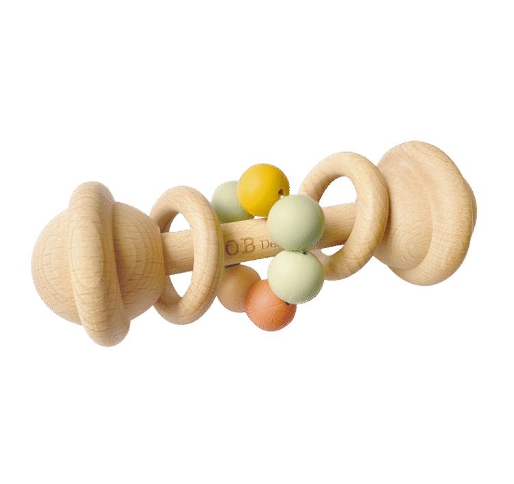 Wooden Rattle Multi Coloured