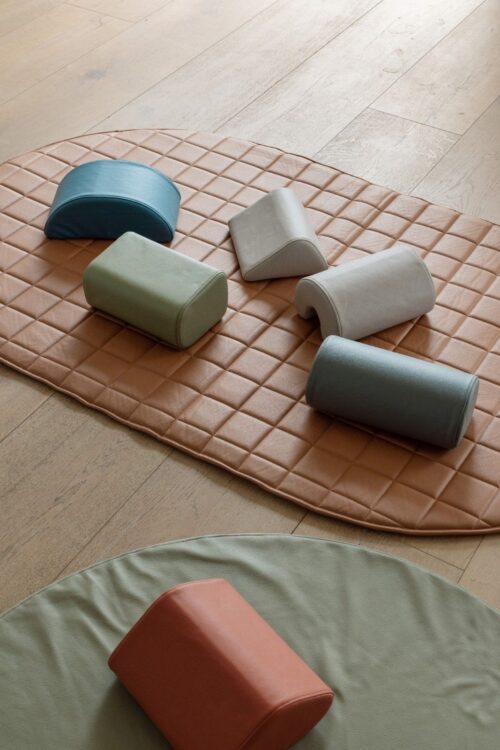 Oval Quilted Playmat – Tan