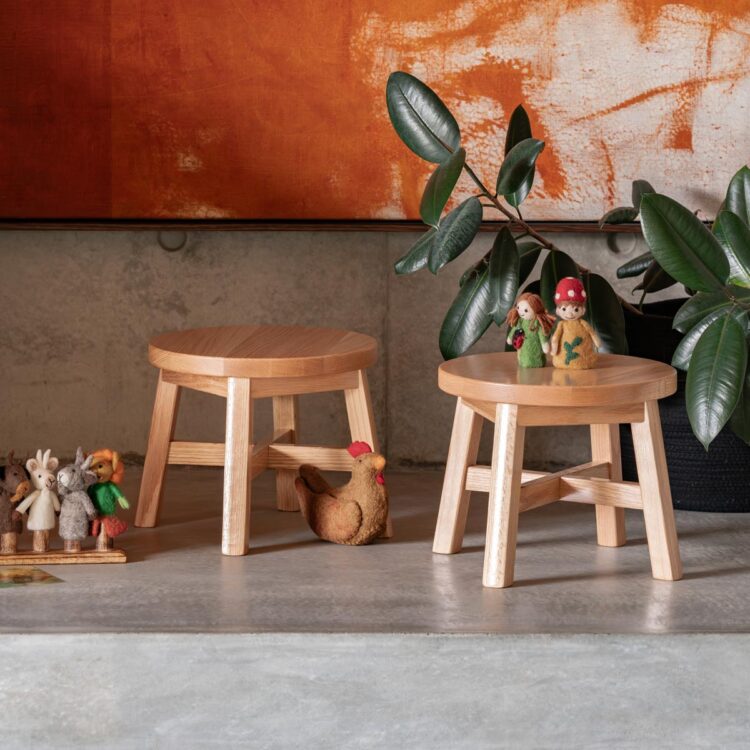 Oak Round Stool