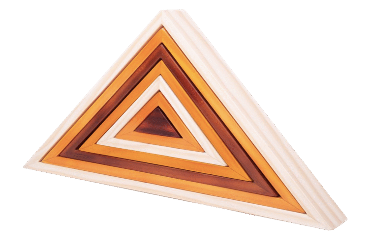Wooden Natural Stacking Triangle