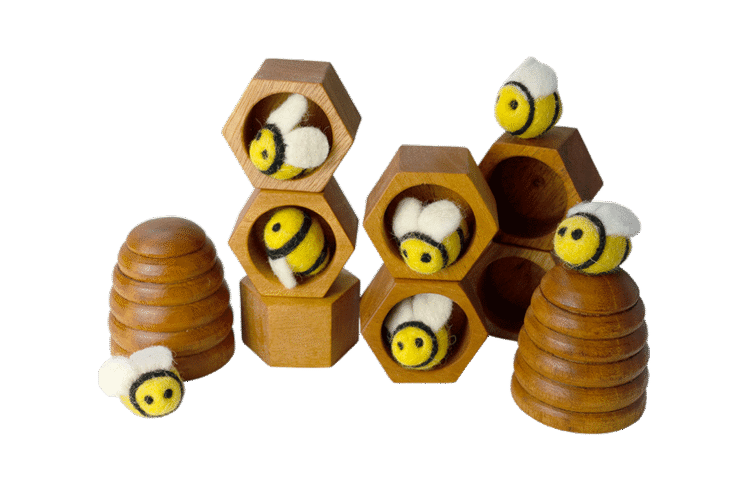 Honeycomb & Felt Bee Set