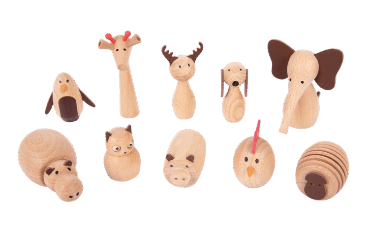 Wooden Animal Friends 10pc