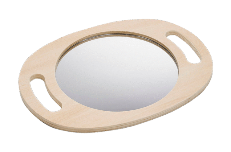 Handheld Wooden Mirror
