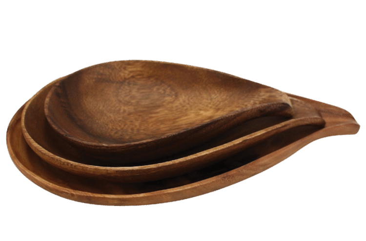 Acacia Tear Drop Bowl Large
