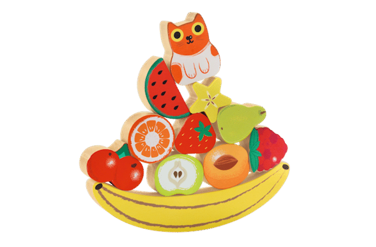Wooden Fruit Balancing Puzzle