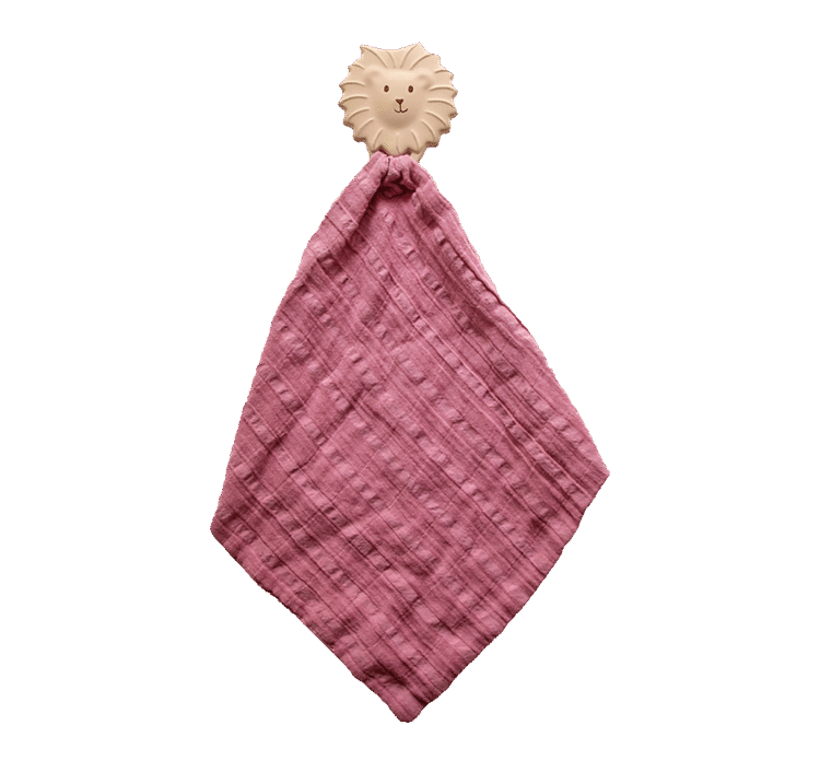 Lion Teether with Muslin Comforter