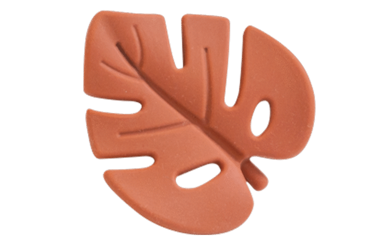 Silicone Leaf Teether Red