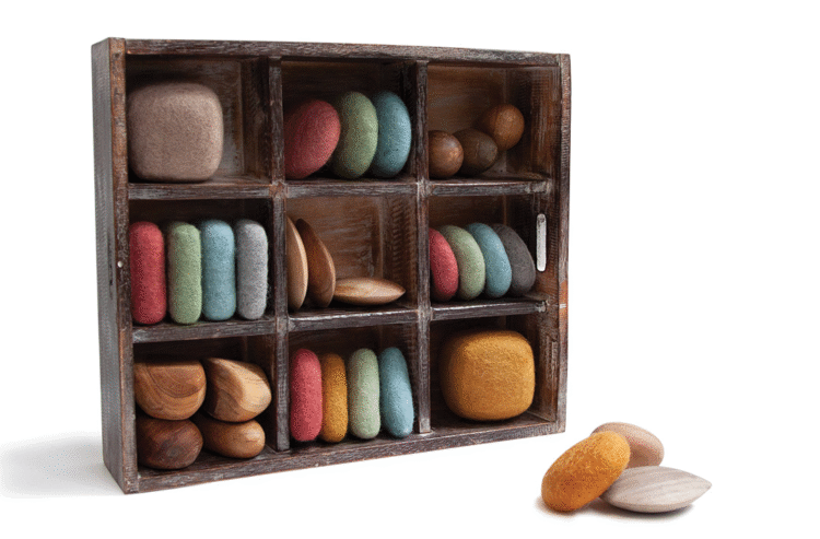 Earth Wood Felt Sensory Tray