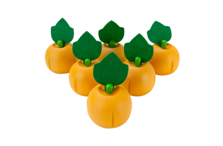 Wooden Pumpkin 6pc