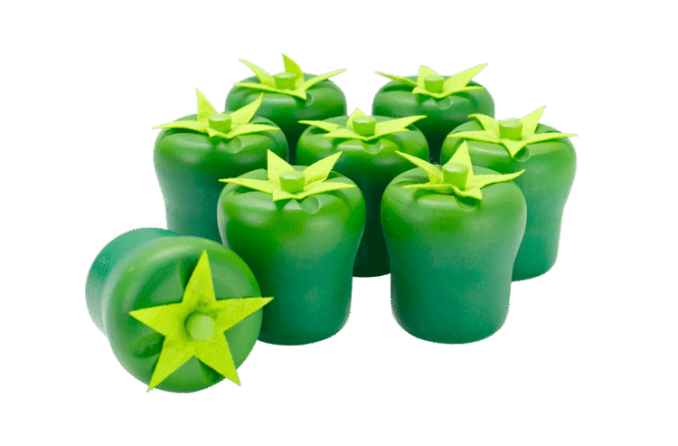 Wooden Capsicum 8pc