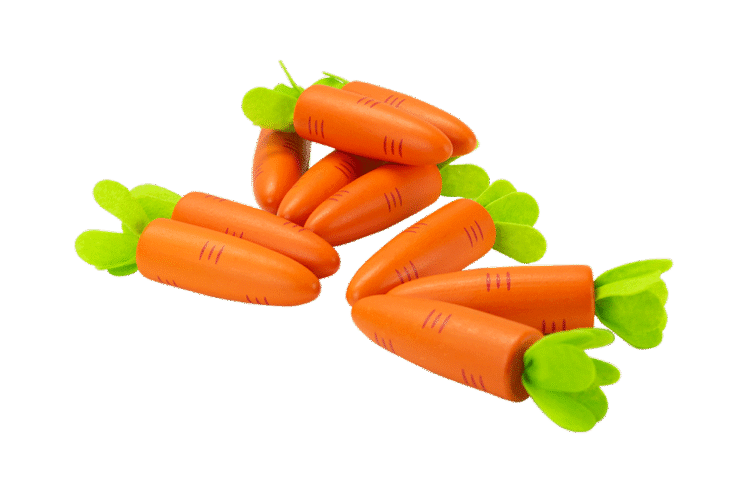 Wooden Carrot 8pc