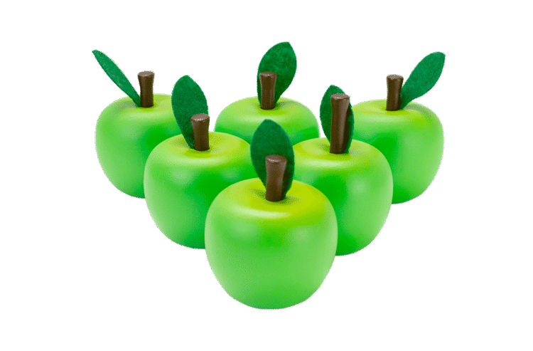 Wooden Apple 8pc