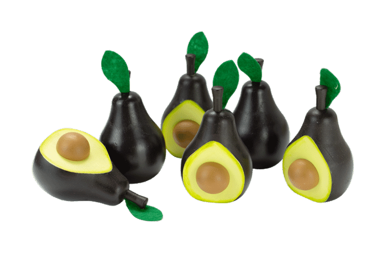 Wooden Avocado 8pc