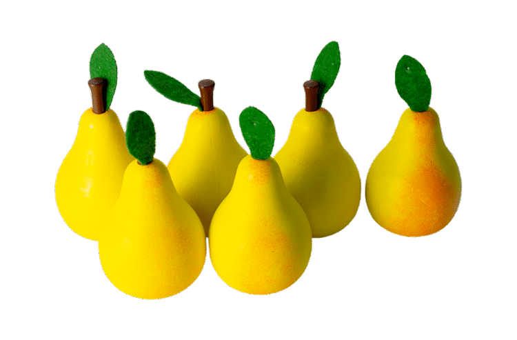 Wooden Pear 8pc