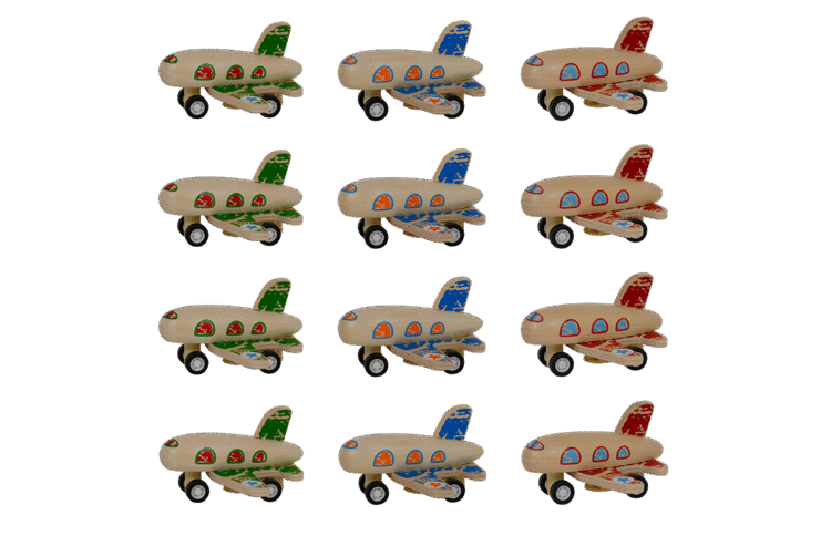 Pull Back Plane 12pc