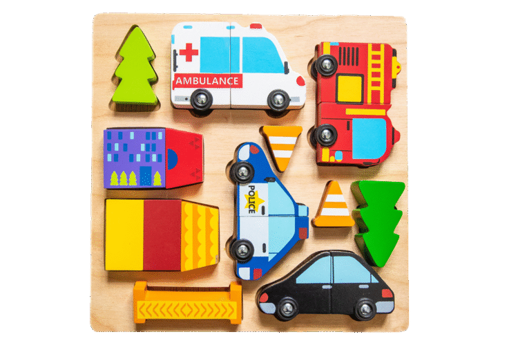 Vehicle Puzzle with Magnets