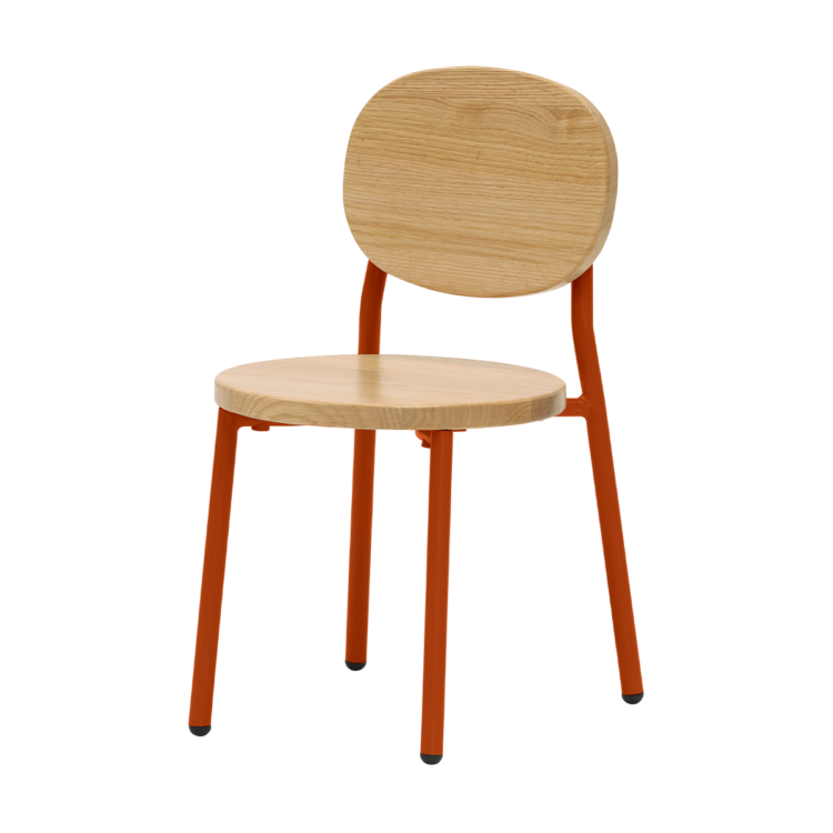 Classroom Stacking Chair Rust