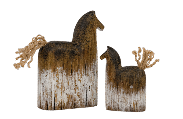Wooden Horses 2pc