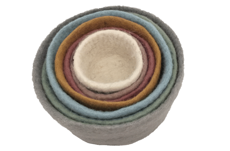 Felt Nested Bowl Earth 7pc