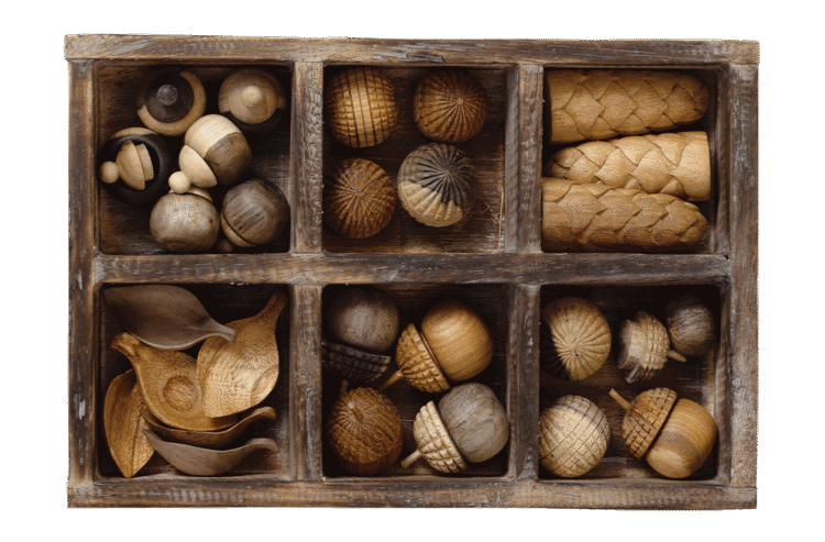 Mini Loose Parts Carved
