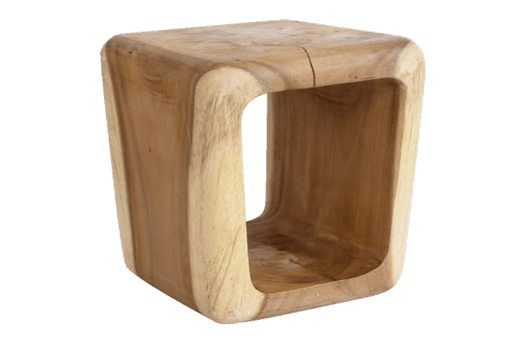 Square Tree Stump Stool