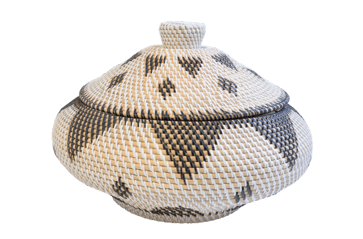 Woven Basket with Lid