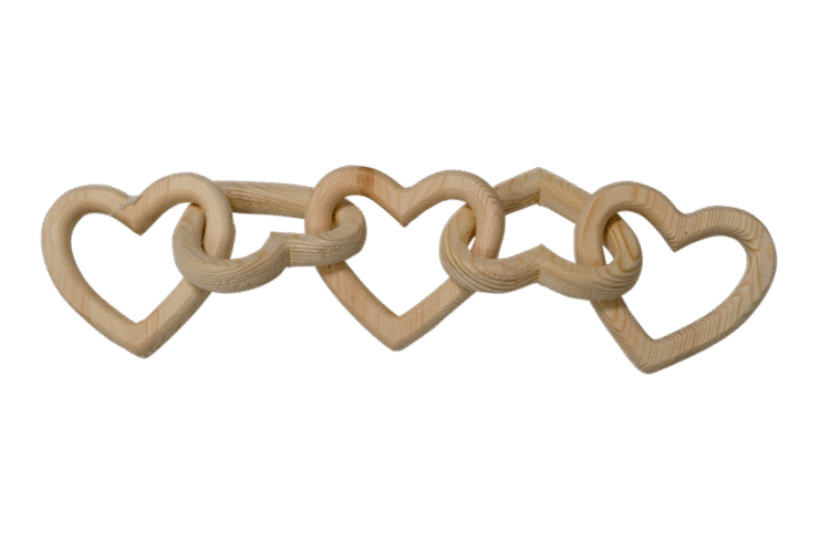 Wooden Heart Chain