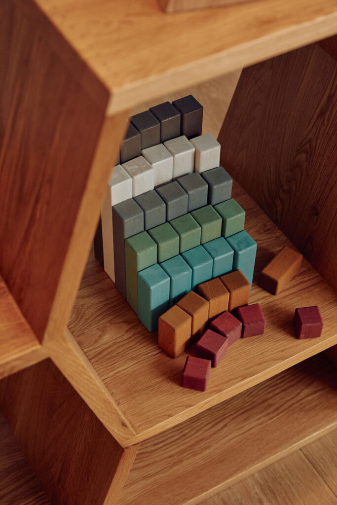 Wooden Step Blocks Earth 35pc