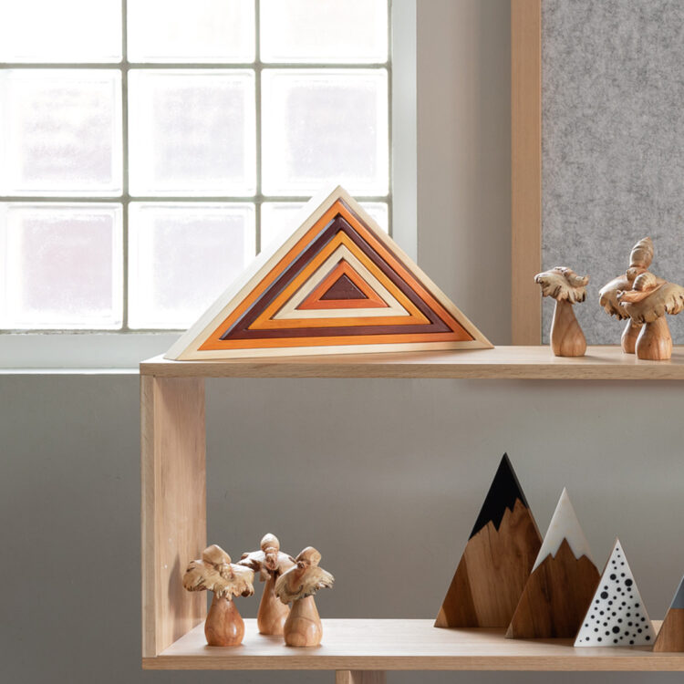 Wooden Natural Stacking Triangle