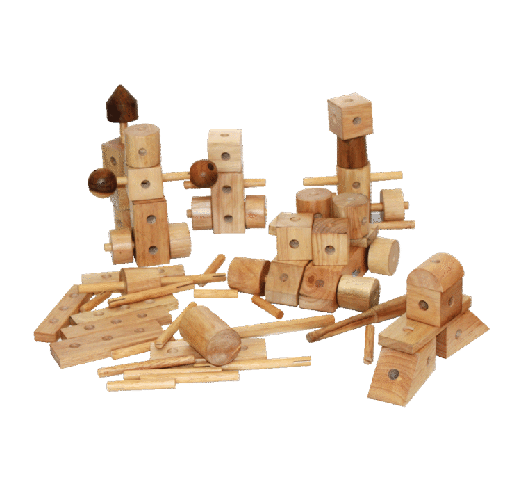 Wood Construction Set Natural