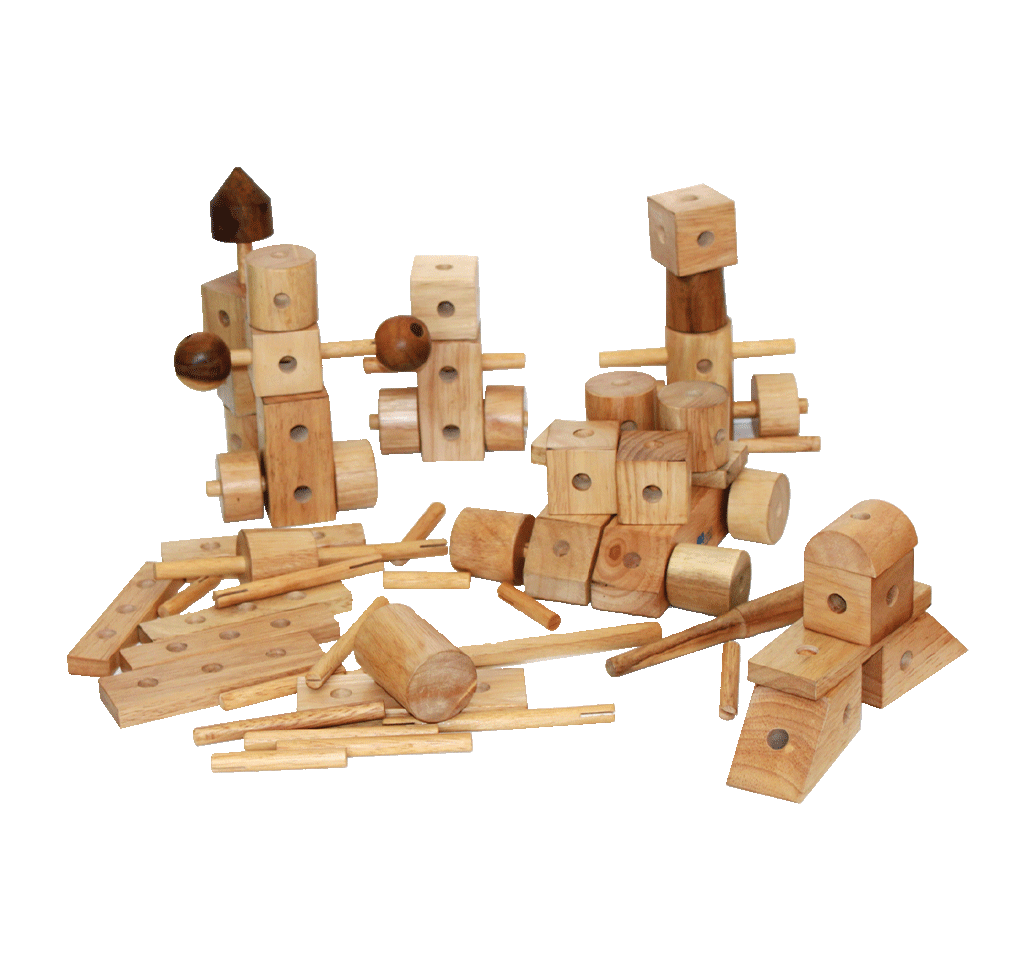 Buy PSE Wood Construction Set Natural $99
