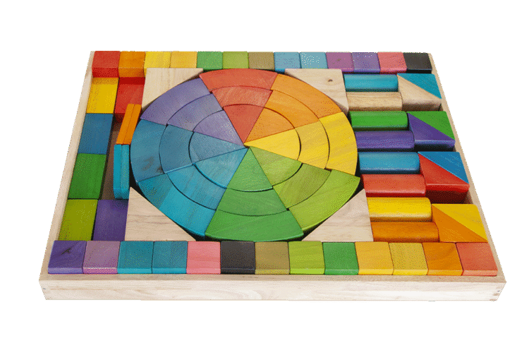 Wooden Jumbo Blocks Rainbow