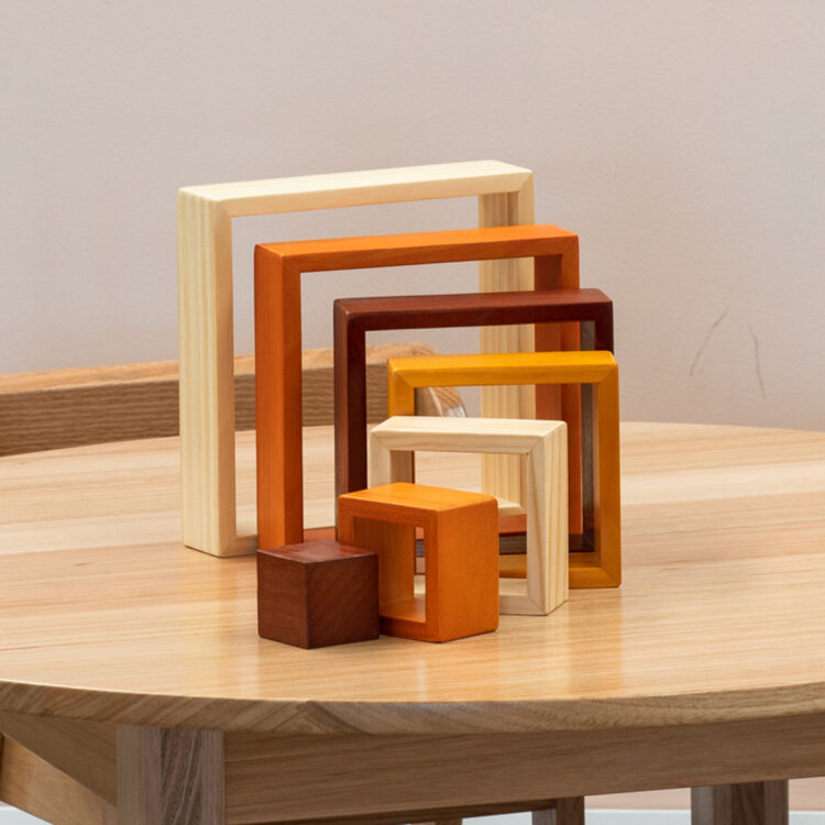 Wooden Natural Stacking Squares