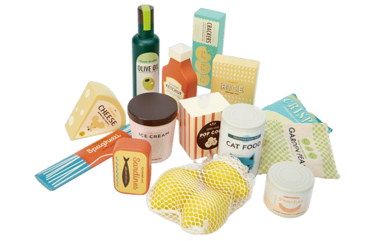 Wooden Supermarket Grocery Set